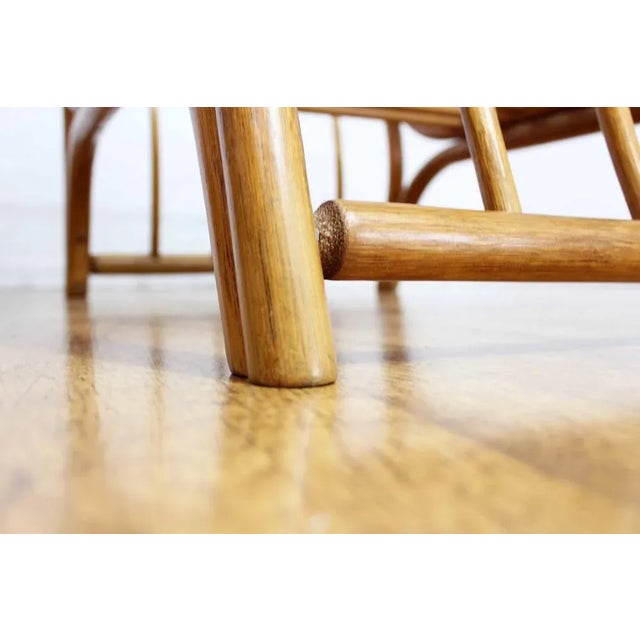 Italian Coffee Table in Glass and Rattan, 1970s For Sale - Image 10 of 11