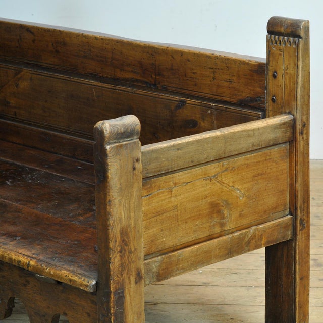 Brown Antique Walnut Bench, Southern France / Northern Spain, 17th-18th Century For Sale - Image 8 of 18