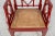 Chinese Chippendale Cane Seat Red Finish Armchair For Sale - Image 9 of 14