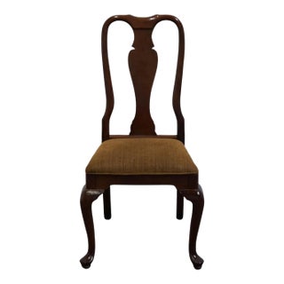 Hickory White Solid Mahogany Traditional Queen Anne Style Splat Back Dining Side Chair For Sale