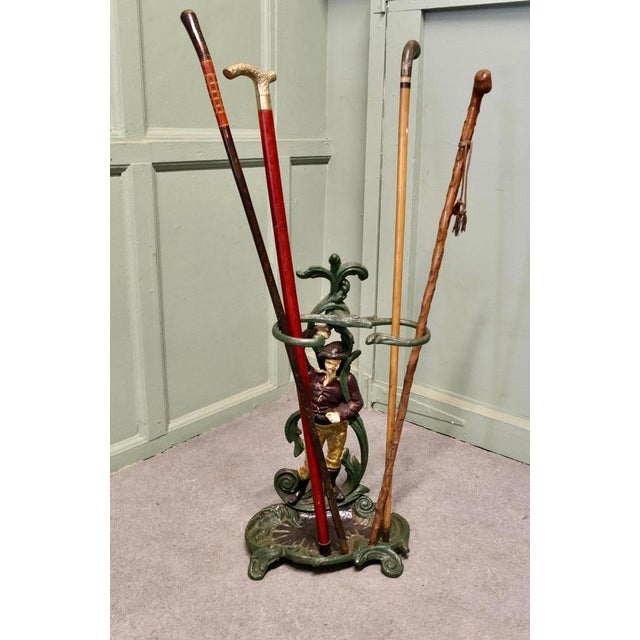 French Cast Iron Figural Umbrella Stand, 1960s For Sale - Image 6 of 7