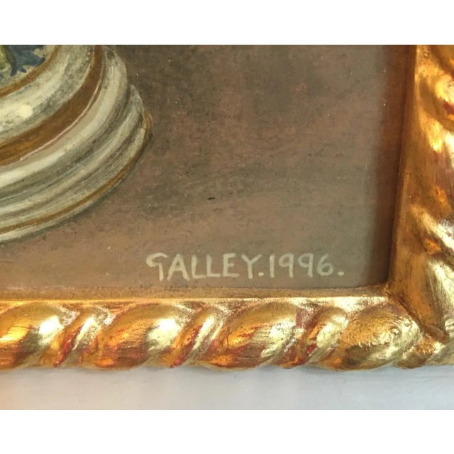 1990s English Teapot Still-Life Painting by Galley, Framed For Sale - Image 5 of 7