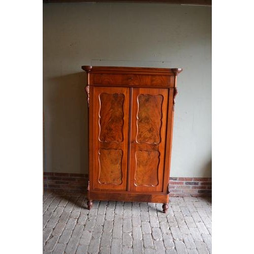 Antique Biedermeier Mahogany Girls Cupboard For Sale - Image 10 of 10