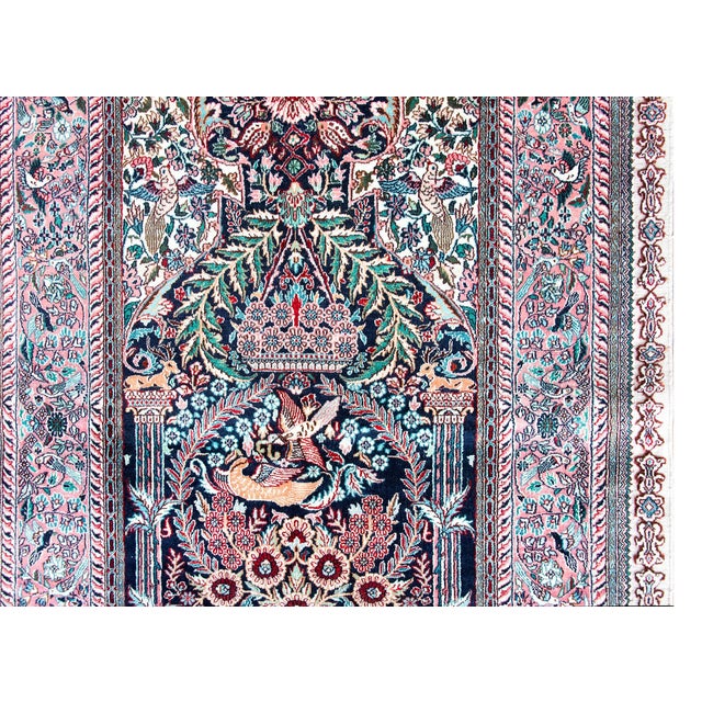 Vintage Silk Prayer Rug For Sale - Image 10 of 15