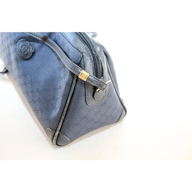 GUCCI Monogram Navy Handbag For Sale - Image 10 of 11