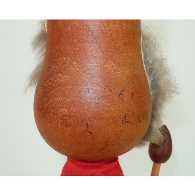 Red Large Mid 20th Century Danish Modern Teak Viking Figurine, 1960's For Sale - Image 8 of 12