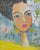 Abstract Parisian Expressionism Woman Painting by Ruth Arenz Including the Antiqued Gold Wood Frame For Sale - Image 3 of 5