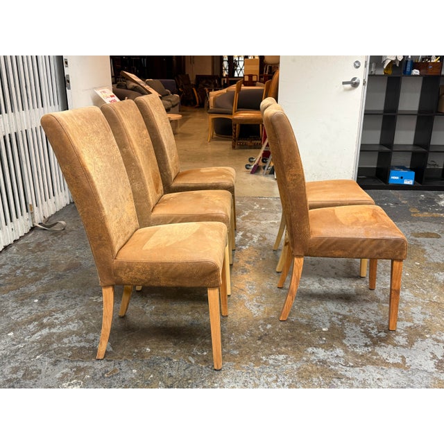 Modern Parsons-Style Dining Chairs, Set of Five For Sale In San Francisco - Image 6 of 12