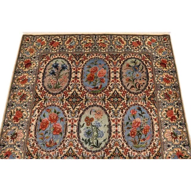 Middle Eastern Hand-Knotted Sarough Rug in Wool and Silk For Sale - Image 3 of 11