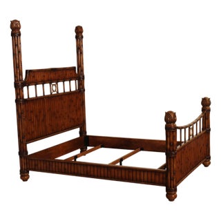 Tommy Bahama British Colonial Style Queen Poster Bed For Sale