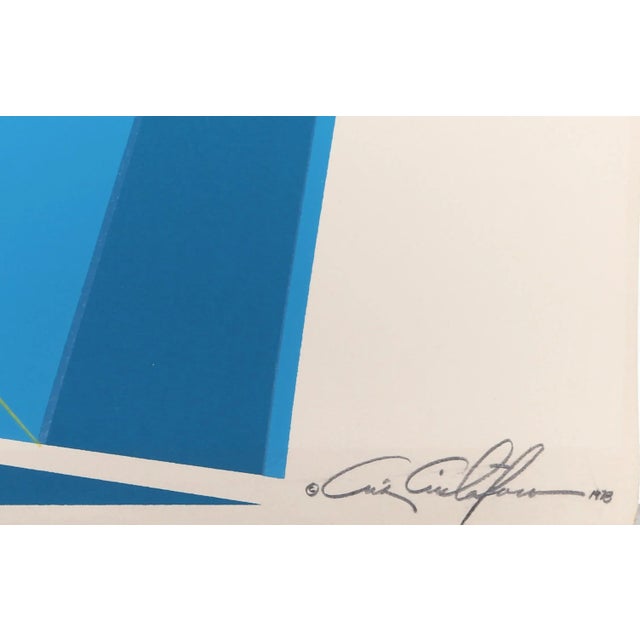 Untitled - Blue Rectangles 1978 Silkscreen on Arches Paper, signed and numbered in pencil Of 50 22 x 30 in. (55.88 x 76.2 cm)