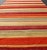 Vintage Hand Woven Turkish Kilim Runner With Stripes in Red, Green, Yellow, and Orange For Sale In Atlanta - Image 6 of 11