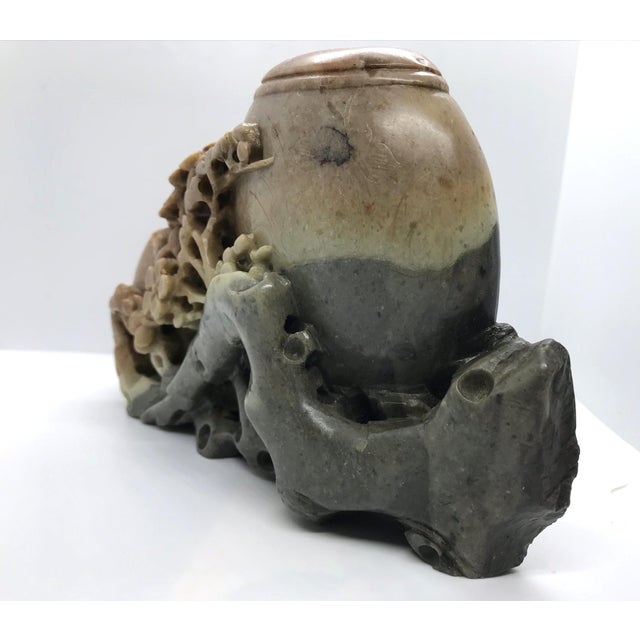 Vintage Pretty Soapstone Holder For Sale In Chicago - Image 6 of 11