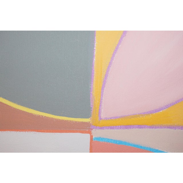 Art Deco 2026, Bauhaus Mosaic Painting on Canvas, Amber Alabaster Tiles, Arches and Curves, Natalia Roman For Sale - Image 3 of 8