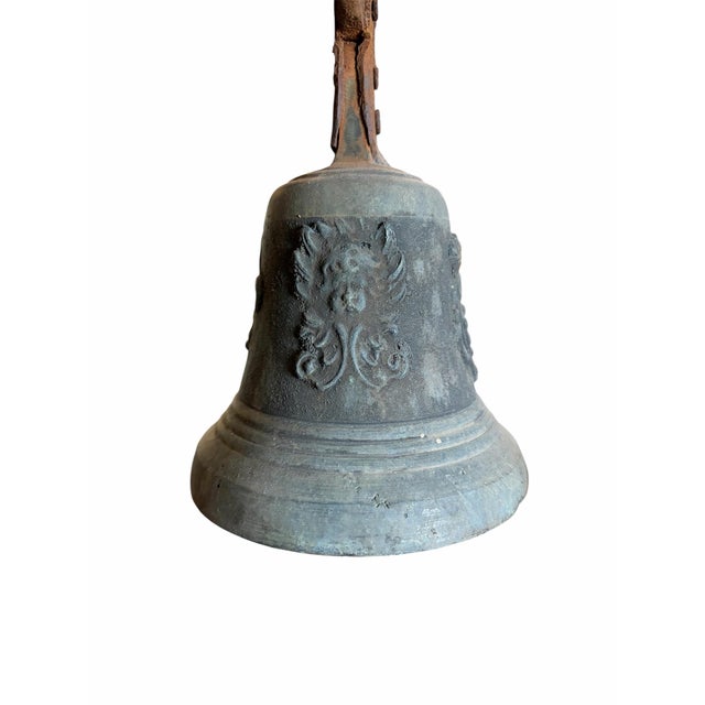 Early 18th Century 18th Century Style Wrought Iron Standing Candelabra With Bronze Bells For Sale - Image 5 of 6