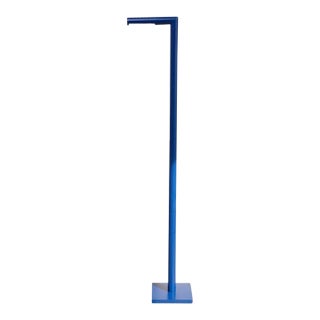 Vintage Italian Blue Painted Minimalist Floor Lamp For Sale