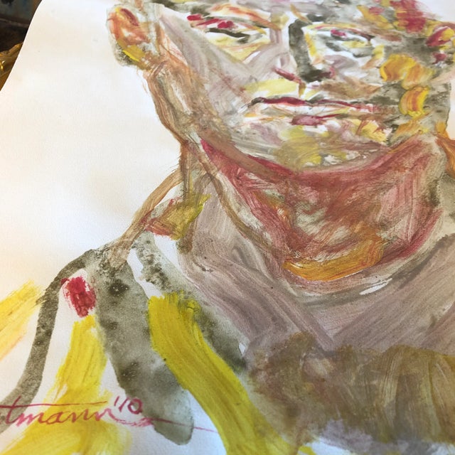 2010s Original Contemporary E.J.Hartmann Abstract Modernist Portrait Painting Signed For Sale - Image 5 of 7