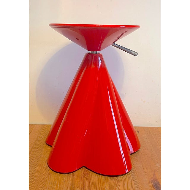 Metal Vintage Swivel Stool by Philippe Starck, 1980s For Sale - Image 7 of 11