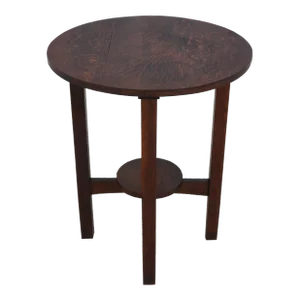 L&jg Stickley Antique Round Mission Oak Lamp Table
