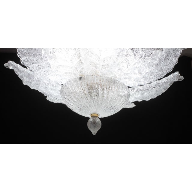 Ischia, Murano Clear Trasparent Vintage Glass Ceiling Light, 1970s For Sale - Image 11 of 12