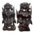 Vintage or Antique Hand-Carved Asian Wooden Guardian or Demon Masks, Often Featuring Stacked or Multi-Tiered Faces With Fierce For Sale
