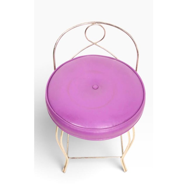 Glamorous Vintage Hollywood Regency Vanity Bench by George Koch & Sons For Sale - Image 4 of 9