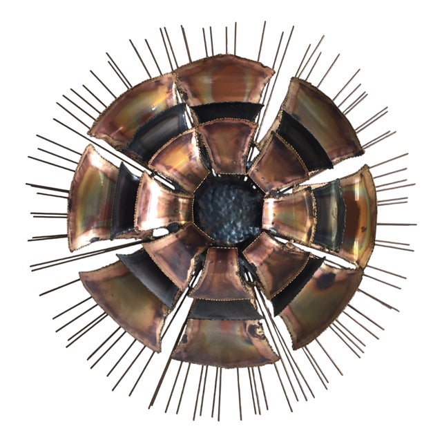 Curtis Jere, Wall Sculpture, 1960s, Brass, Bronze & Copper For Sale