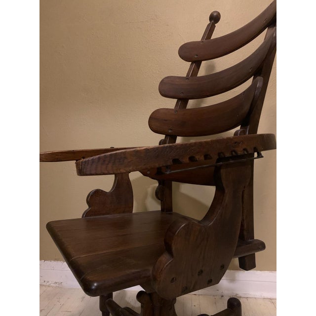 French Restoration Hardware 1800s Dentist Replica Chair For Sale - Image 3 of 12