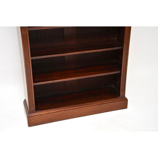 Antique Victorian Open Bookcase, 1860s For Sale - Image 9 of 10