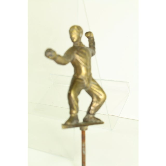 1800's/1900's Fencing Trophy Finial Brass Figurine For Sale - Image 4 of 12