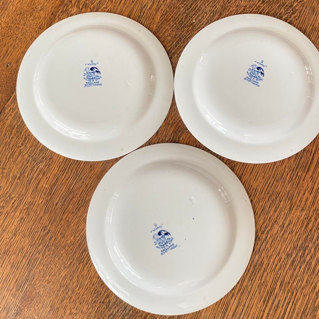 These antique Salad plates feature the iconic "Yuan" pattern by Wood & Sons, an elegant and highly collectible English...