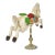 Vintage 1970s c.w. Parker Style Jumper Carousel Horse on Brass Pedestal For Sale - Image 10 of 12