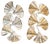 Golden Gingko Murano Glass Leaf Sconces in the style of Tommaso Barbi, 1990s, Set of 2 For Sale