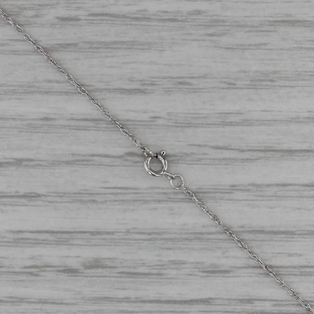 0.20ctw Diamond Openheart Pendant 14k White Gold 18" Rope Chain For Sale In Greensboro - Image 6 of 6