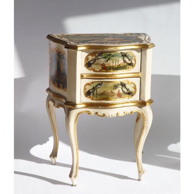 Vintage Baroque Nightstands with Romantic Scenes, Set of 2 For Sale - Image 12 of 15