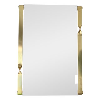 Brass Mirror Pink Copper Glass by Luciano Frigerio, Italy, 1970s For Sale