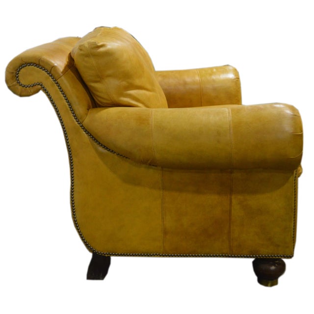 Ferguson Copeland Late 20th Century Ferguson Copeland Leather Loveseat For Sale - Image 4 of 11