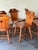 Rustic European Set of 6 Carved Pine Chairs Denmark 1970s For Sale - Image 3 of 6