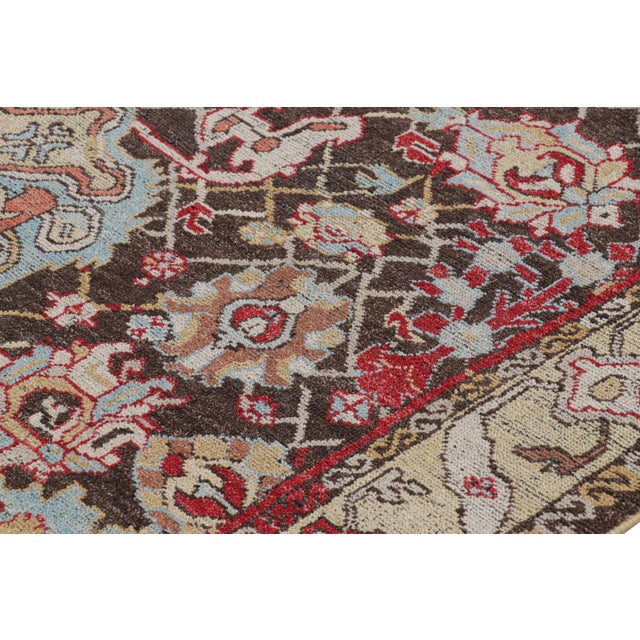 Rug & Kilim’s Persian Bakshaish Style Rug in Brown With Palmette Floral Patterns For Sale In New York - Image 6 of 7