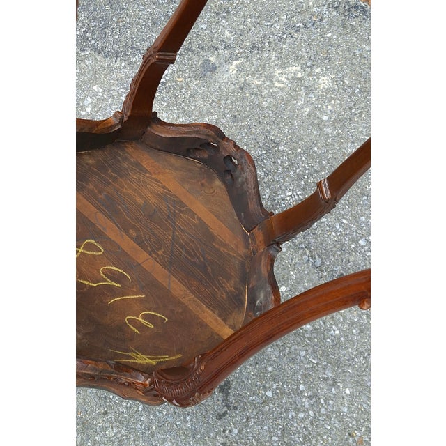 Late 19th Century Refinished French Louis XV Style Carved Walnut and Marquetry Side or Lamp Table For Sale - Image 11 of 11