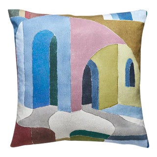 The House of Scalamandré Riad Cotton Print Pillow, Jewel For Sale