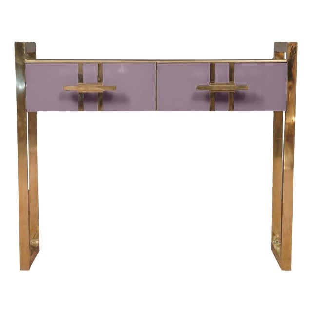 Pastel Purple Desk in Murano Glass from Justfurnituress SRL For Sale
