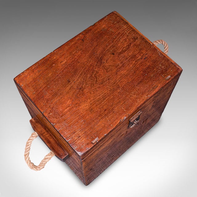 Wood Antique Maritime Decanter Box, English, Walnut, Rum, Whiskey Storage, Georgian For Sale - Image 7 of 10