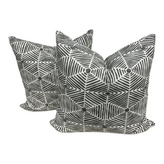 Thom Filicia for Eastern Accents Veldman Slate Pillows, Pair For Sale