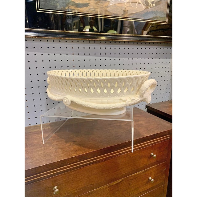 Beautiful antique Wedgwood Creamware centerpiece. In excellent condition. Very minor wear as shown in photos. Impressed...