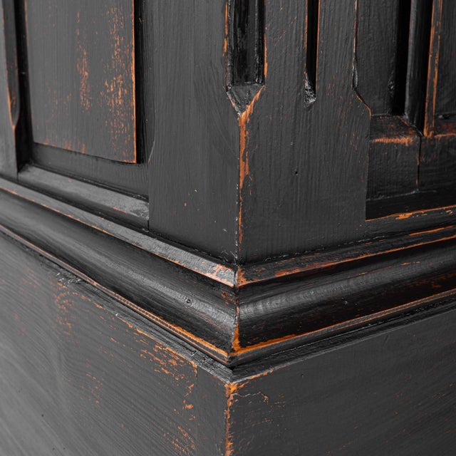 19th Century French Wooden Black Patinated Pedestals - A Pair For Sale - Image 16 of 18