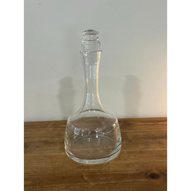 Transparent Vintage Rosenthal German Crystal Decanter With Stopper Mid-Century Modern Barware For Sale - Image 8 of 11