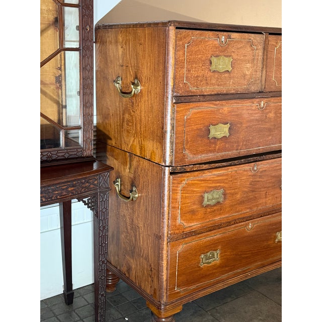 Early 19th Century Early 19th Century Fantastic English Campaign Chest For Sale - Image 5 of 12