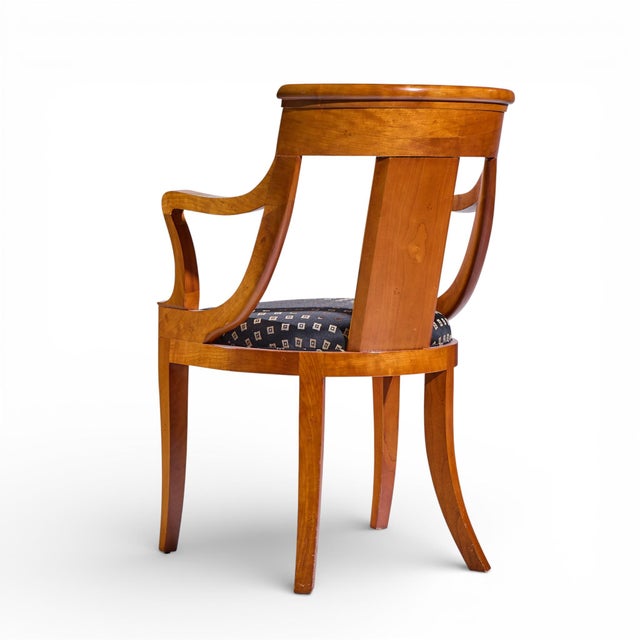 Brown Baker Furniture Solid Cherry Wood Regency Dining Chairs - Set of 4 For Sale - Image 8 of 13