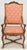 French, early 20th century, well-carved figured walnut frames, stretcher bases and hoof feet, modern upholstery, 45 in. ,...